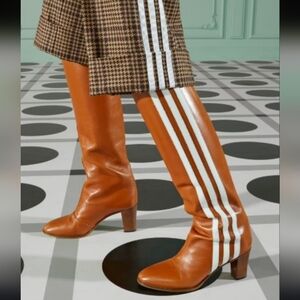 Gucci × Adidas Cognac Knee high leather boots Size 41